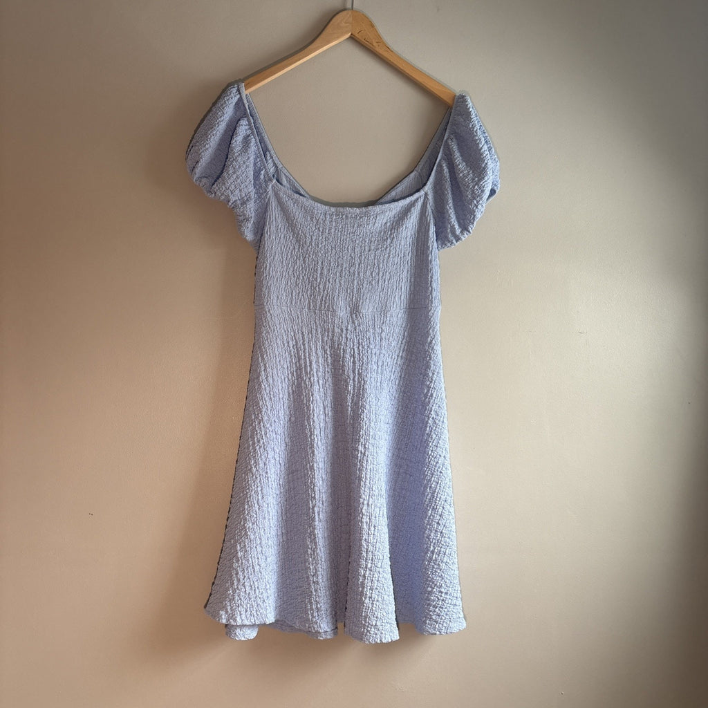 Blue Baby Doll Off The Shoulder Light Weight Dress Size Xl By See You Monday ￼