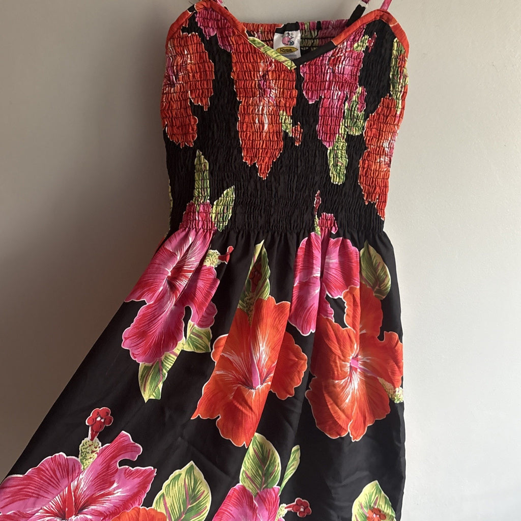 RIMA..SPAGHETTI STRAP..TROPICAL FLORAL..DRESS..NWOT One size pink orange OS
