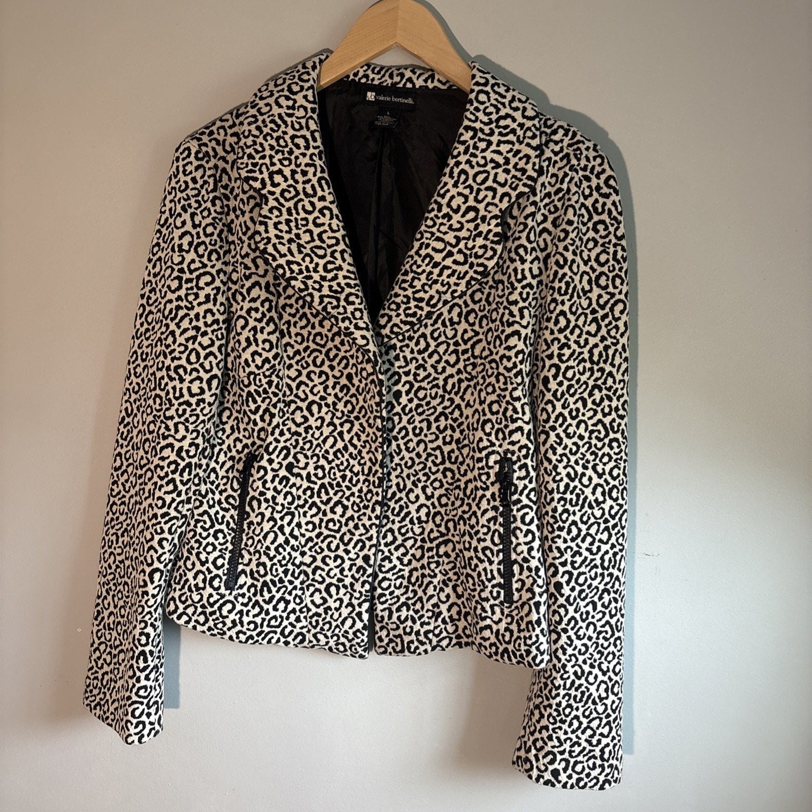 Valerie Bertinelli leopard print blazer Size Large