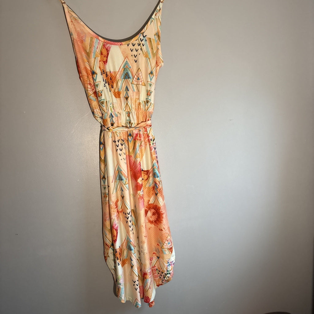 LoveU Dear Maxi Summer Dress orange, coral blue pink EmpireWaist L