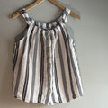 Women’s Gap Halter Style Tank Striped Cheese Cloth Like Material Button Down ￼