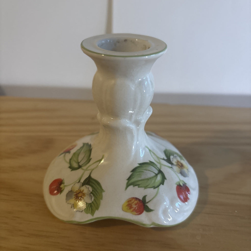 Old Foley James Kent England Strawberry Candle Holder 3.3" tall x 3.4" x 3.5"