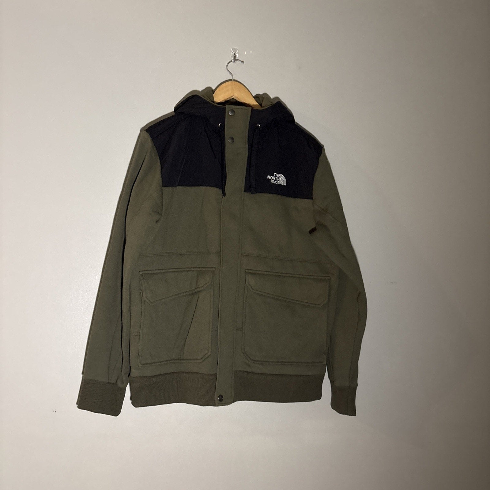 THE NORTH FACE Hoodie Mens L Rivington Full Zip Snap Fleece Sweatshirt Jacket