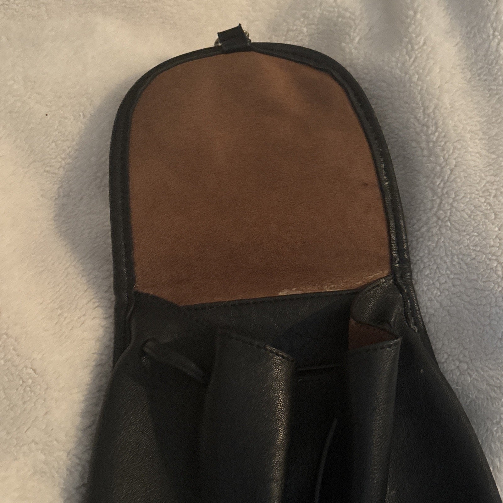 Street Level Front Flap Mini Black Vegan Leather Back Pack