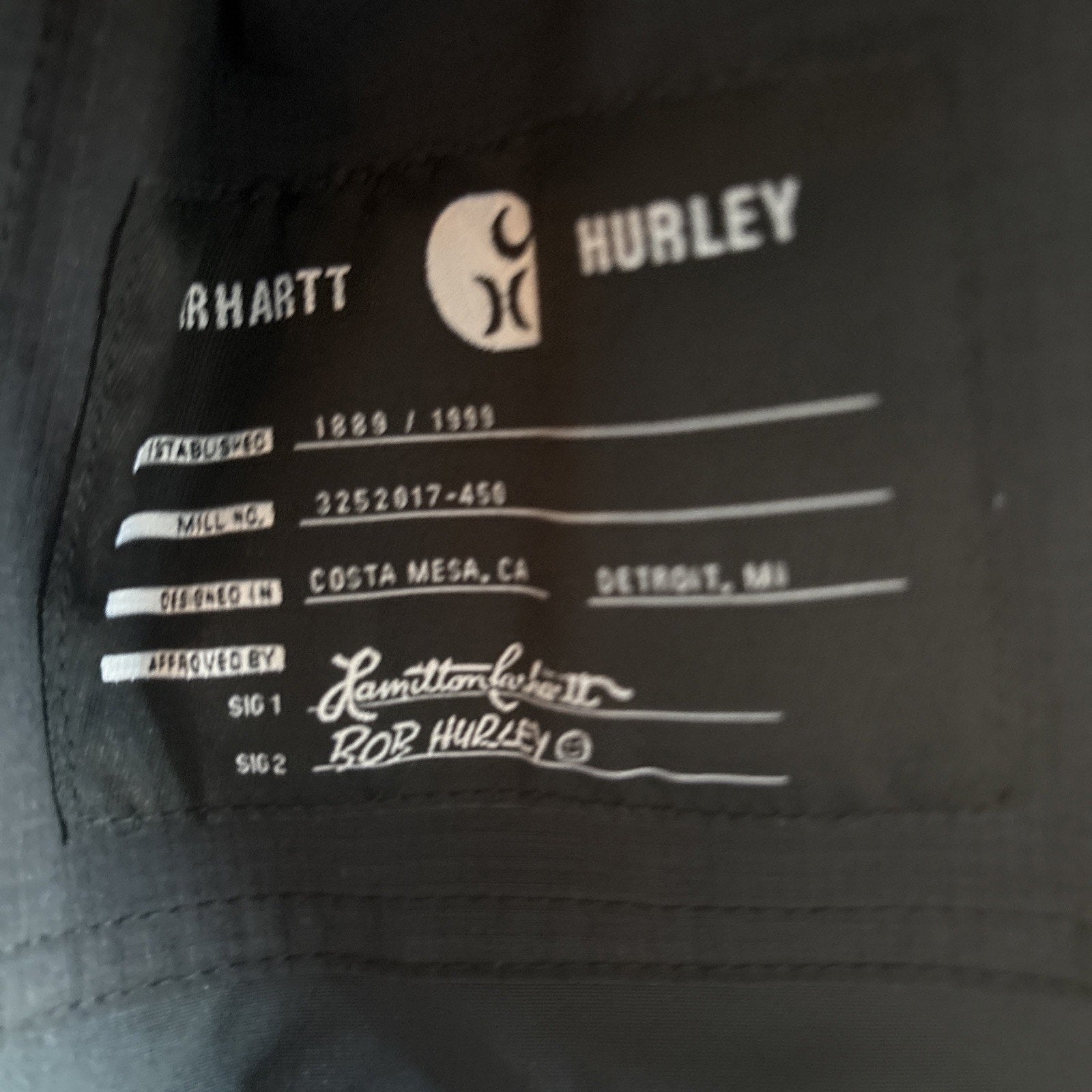 Hurley x Carhartt Phantom Durable Water Repellent Hooded Jacket Black M/L
