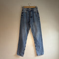 ZARA WOMAN BLUE DENIM ANKLE JEANS MOM FIT HIGH RISE Size 4 WAIST 26 INSEAM 28