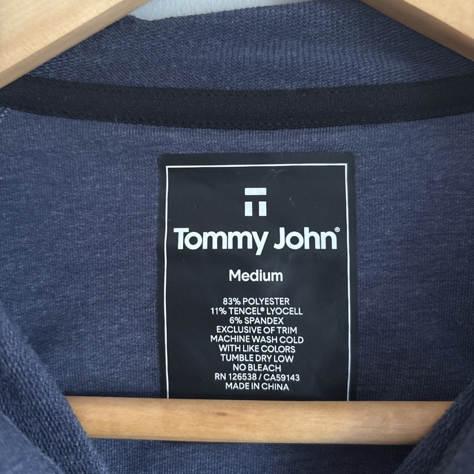 Tommy John Second Skin Men's Cotton-Blend Hooded Sweatshirt Sz Medium