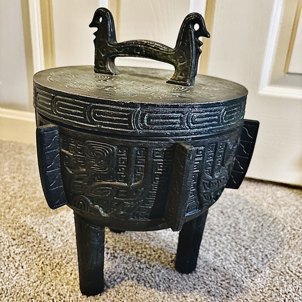 Bronze Tripod Vessel James Mont Style Taiwan Cast Ice Bucket