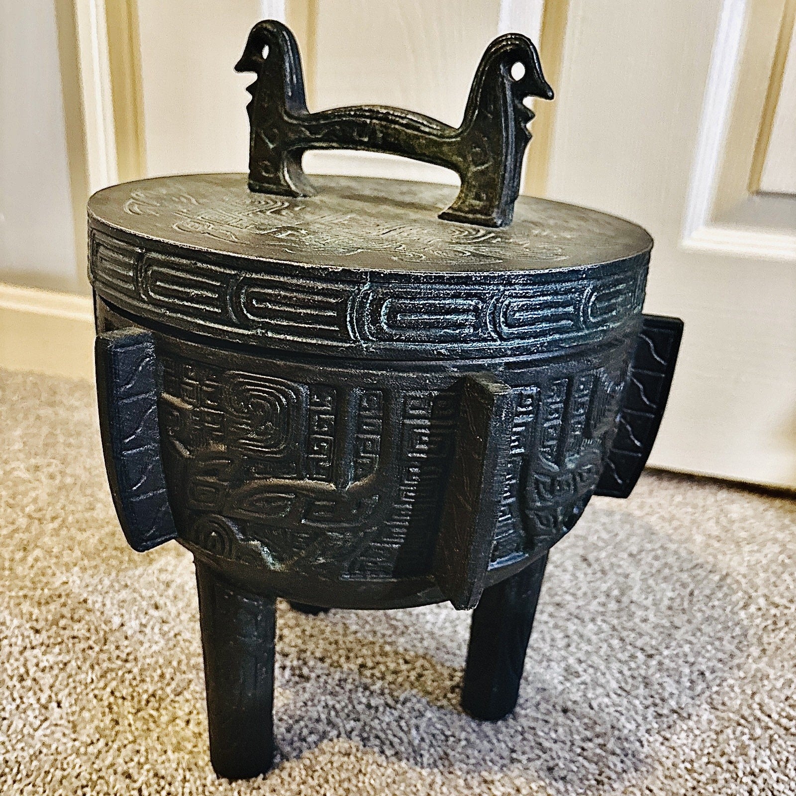Bronze Tripod Vessel James Mont Style Taiwan Cast Ice Bucket