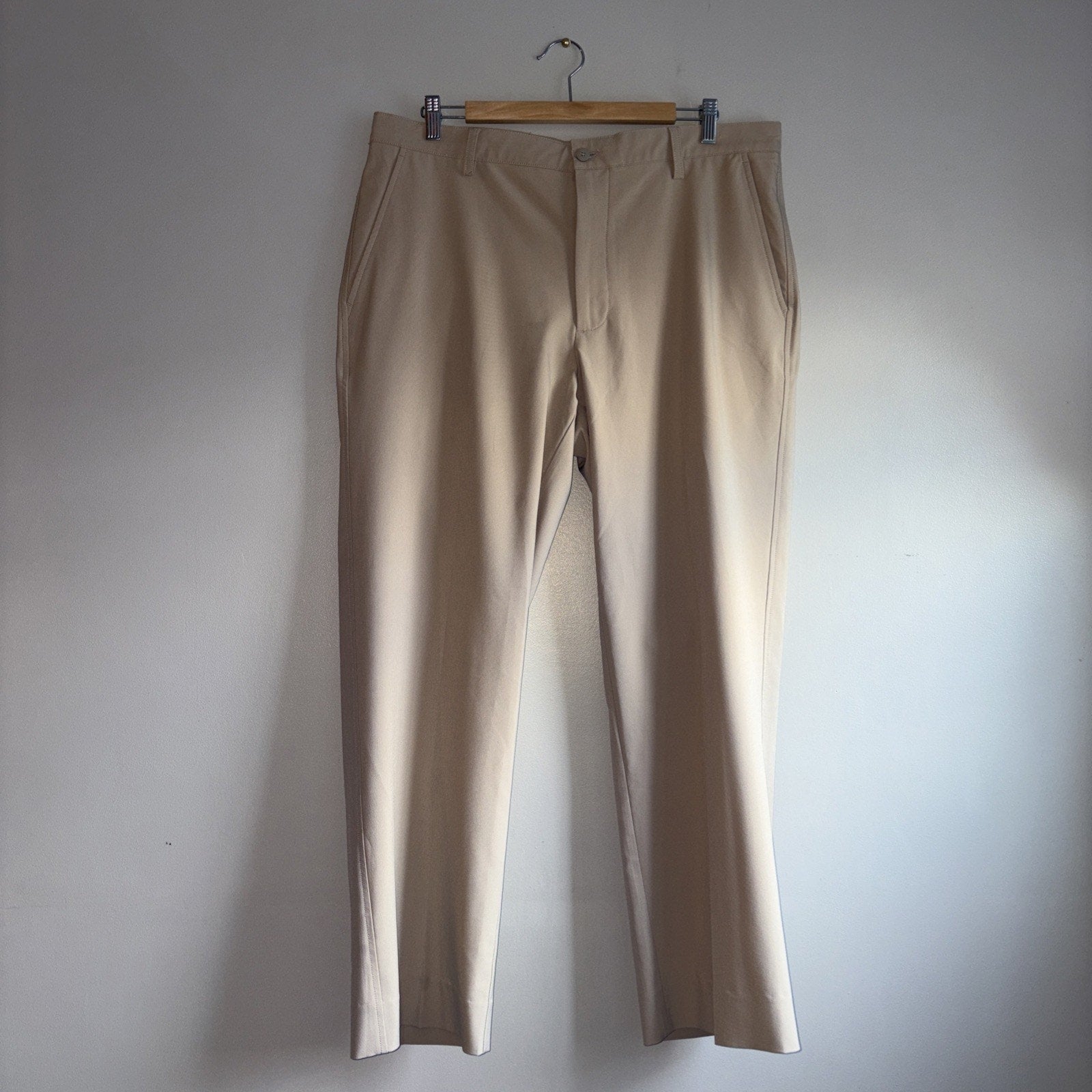 Footjoy Pants Mens beige tan Golf Chino Straight 36x30 Performance FJ Wicking