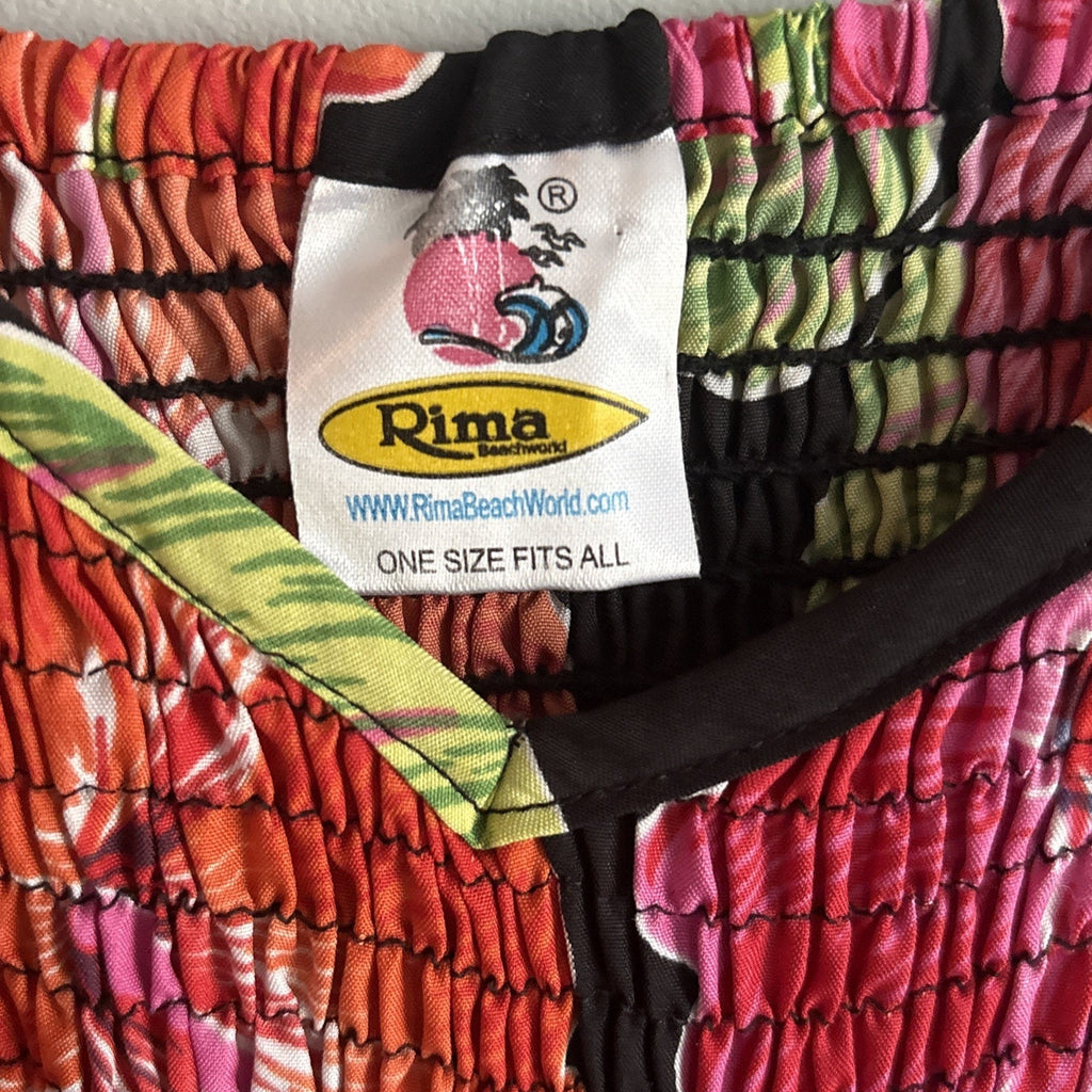 RIMA..SPAGHETTI STRAP..TROPICAL FLORAL..DRESS..NWOT One size pink orange OS
