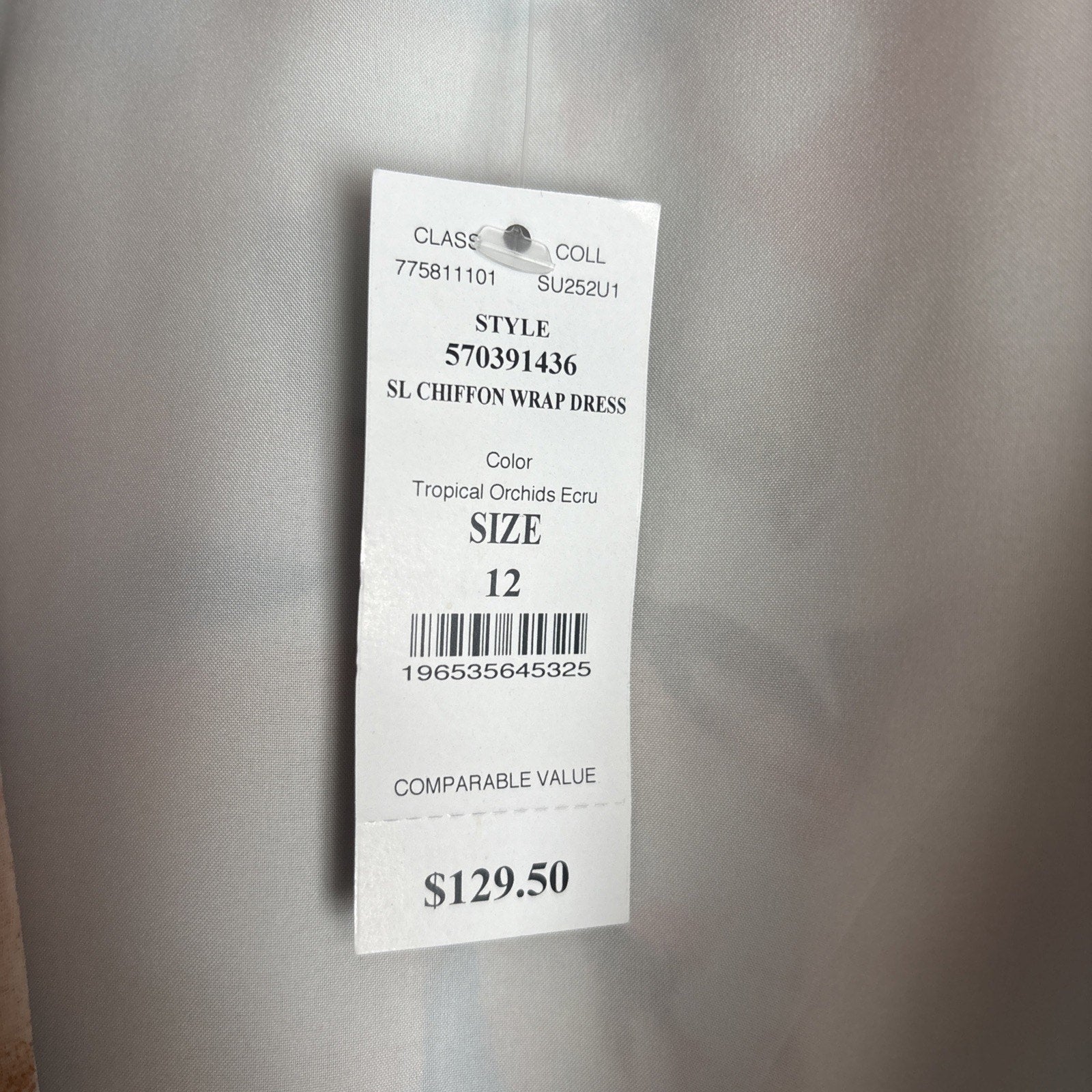 NWT White House Black Market Tropical Floral chiffon Tie Wrap Dress SZ 12