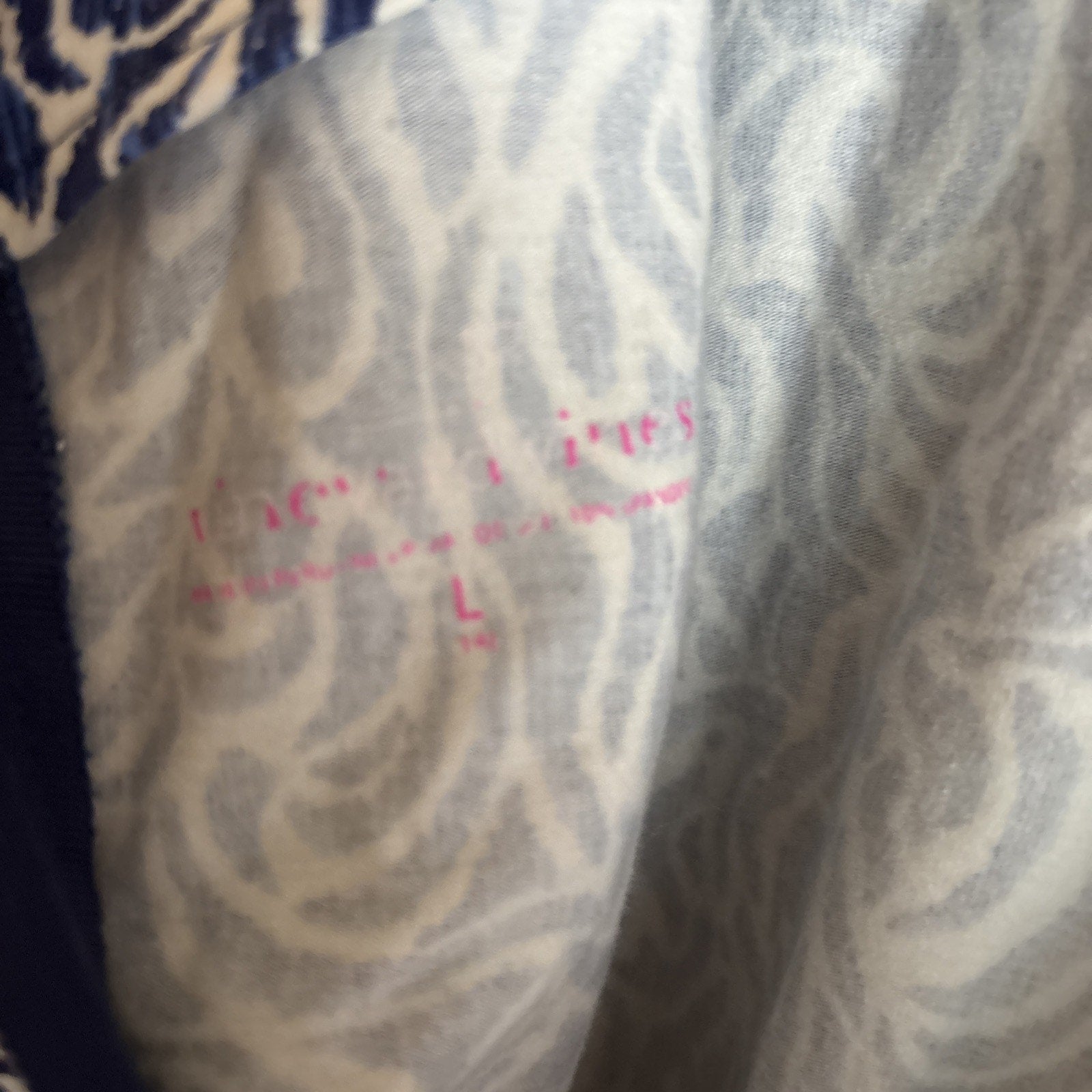 VINEYARD VINES Girls Large 14 Dress Blue White Swirl Print Cotton Knit