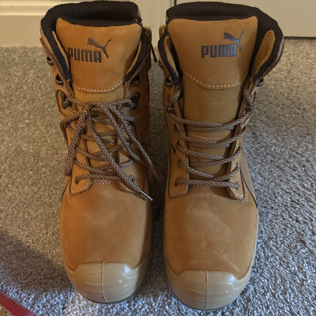 PUMA Safety Men's Conquest CTX High Composite Toe Waterproof Work Boot Wheat 9.5