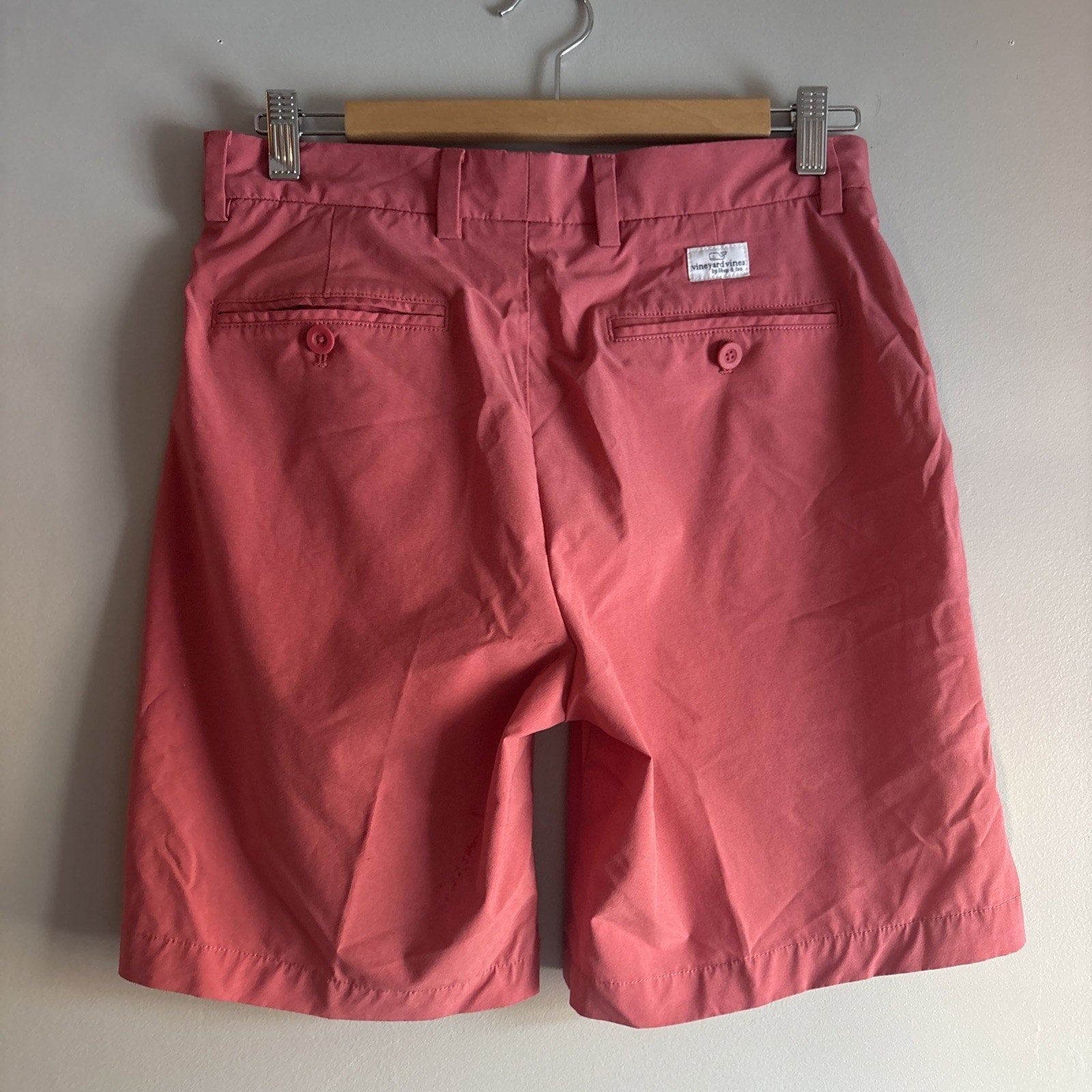 Vineyard Vines Shorts Mens Size 30 Salmon Coral Flat Front Chino Lightweight