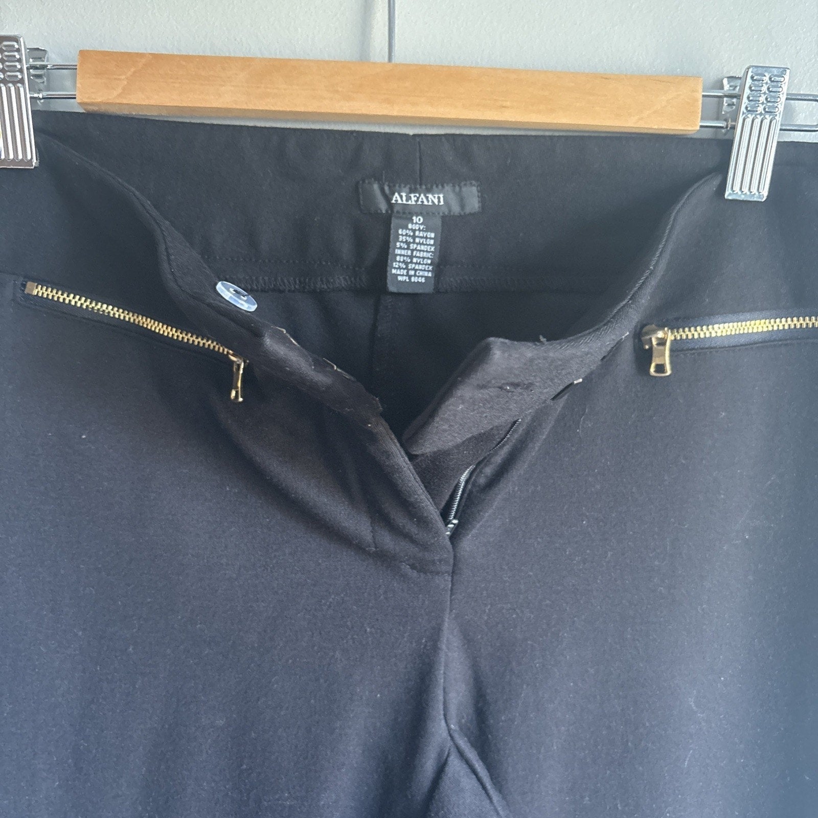 Alfani Navy Straight Leg Comfort Waist Dress Pants Women’s SZ 10
