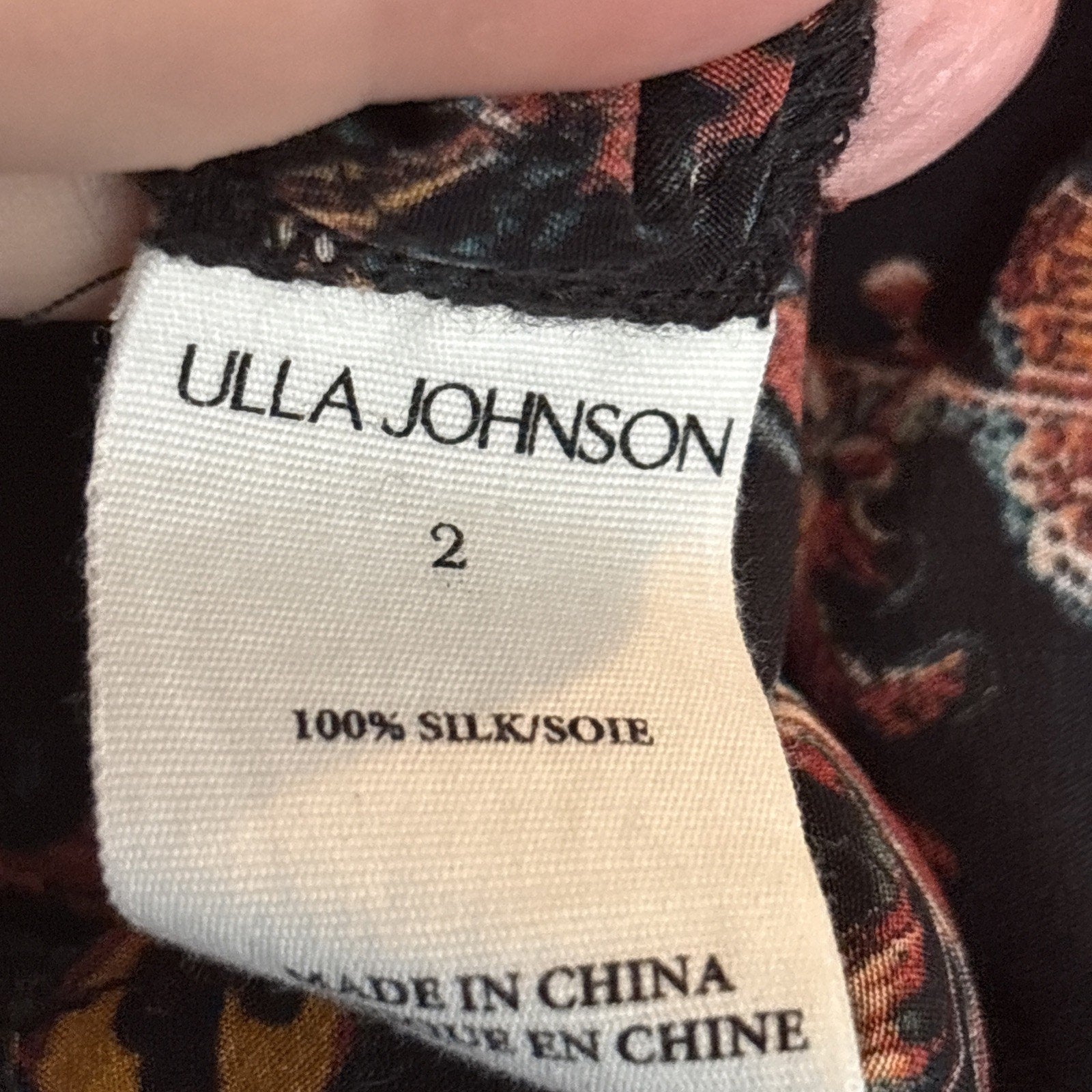 Ulla Johnson Renata 100% silk Dress Size 2