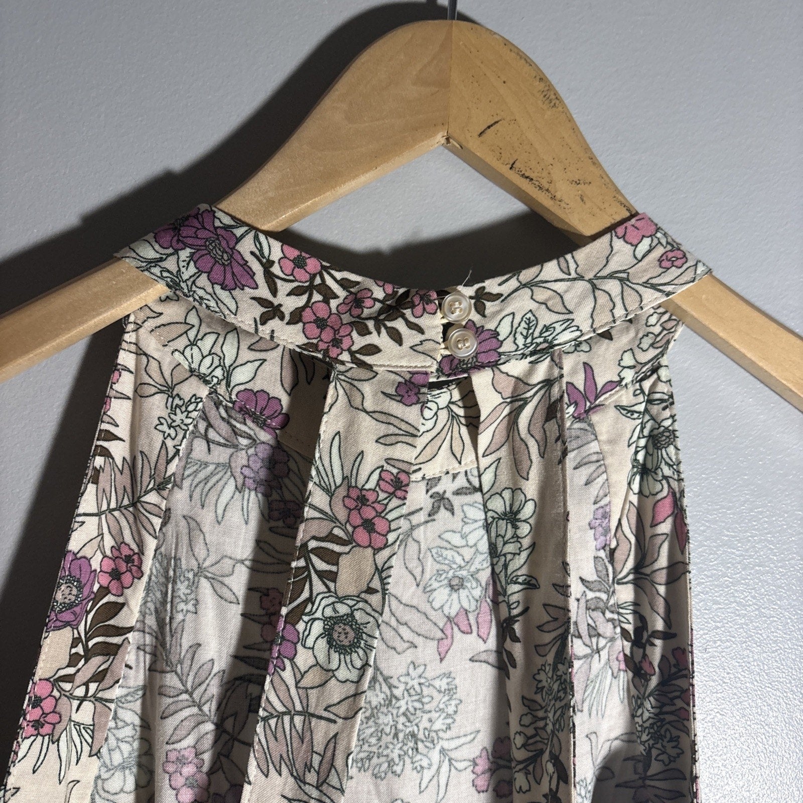 Anthropologie Sunday Mi Amor Floral Backless Dress Size Medium