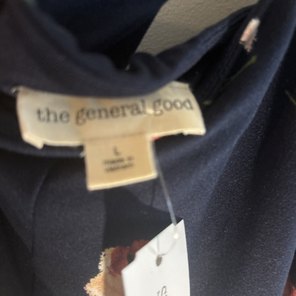 NWT The General Good Women’s Floral, Navy Sundress Scalloped Size Large