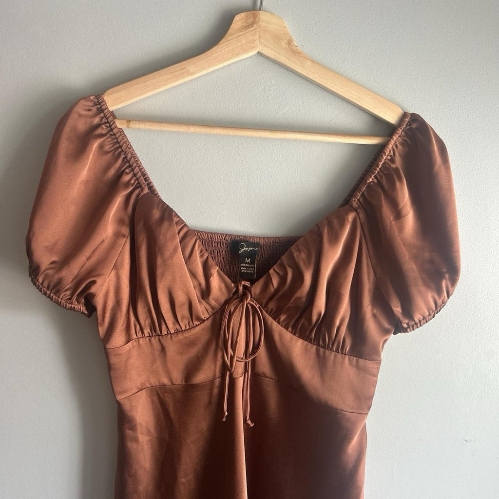 Brown Coffee, Espresso, Color Satin Women’s Dress Size Medium