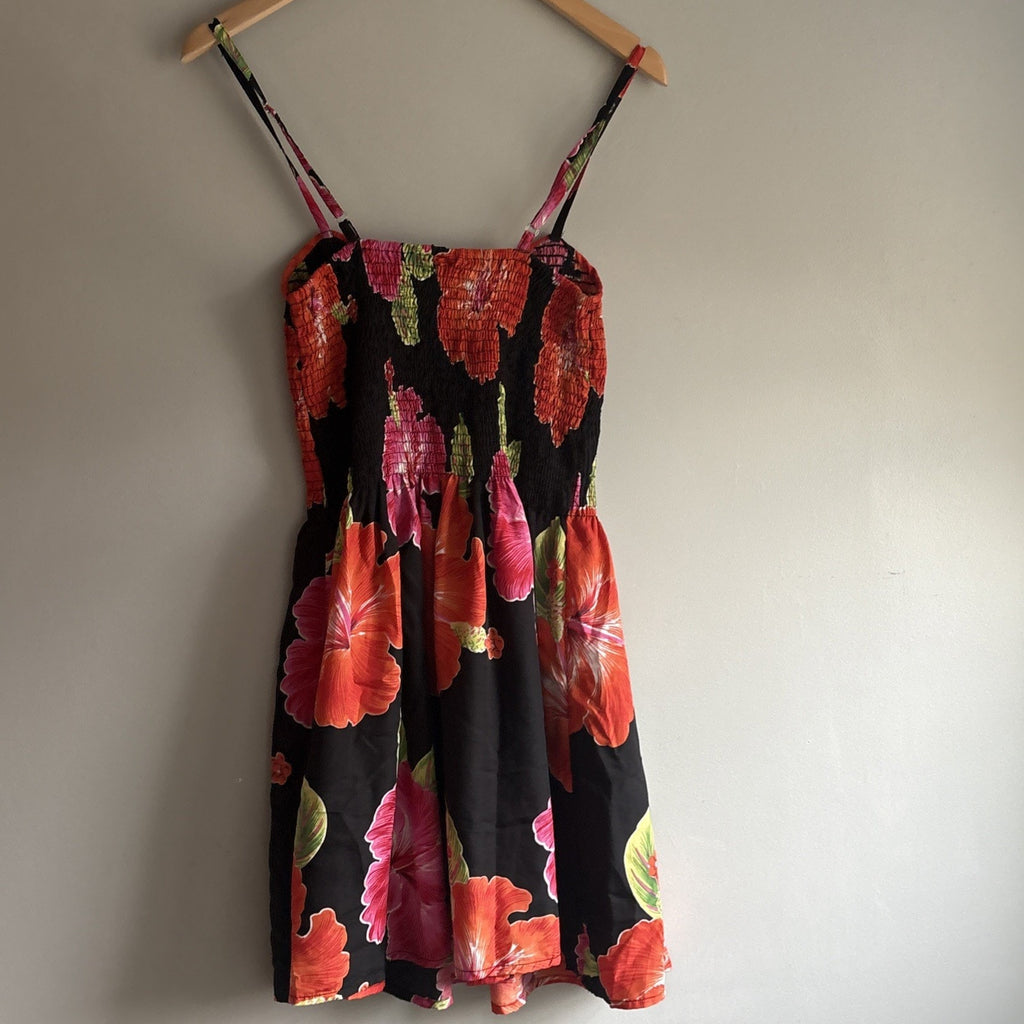 RIMA..SPAGHETTI STRAP..TROPICAL FLORAL..DRESS..NWOT One size pink orange OS