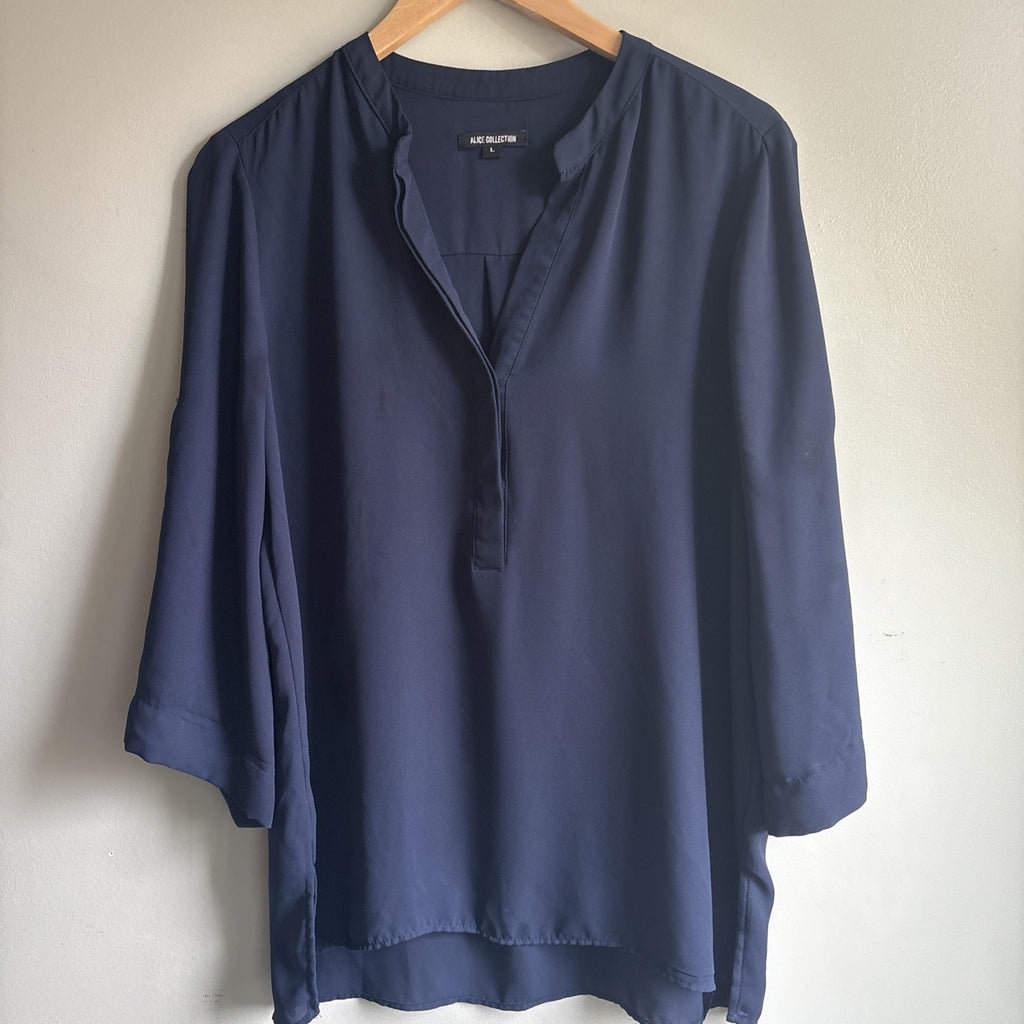 Alice Collection Size M Navy Blue Tunic Top size L Blouse Women