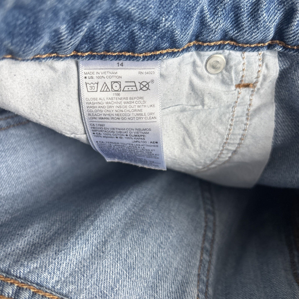 Old Navy Women’s Size 14 Denim Jean Skirt Cut Off Button Fly
