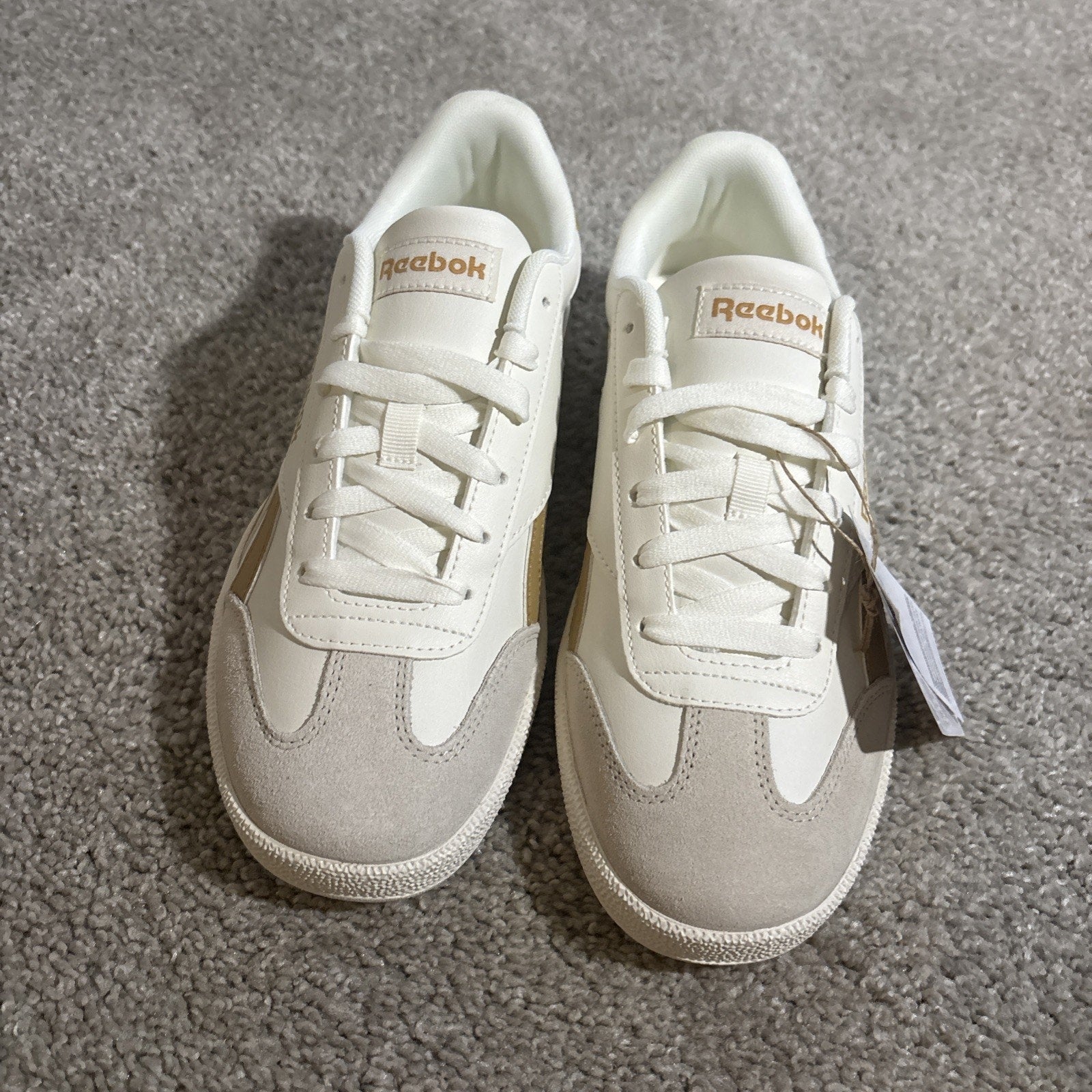 Reebok Smash Edge Chalk Camel Gold Women 9.5/Men8 Unisex Casual Lifestyle Shoes