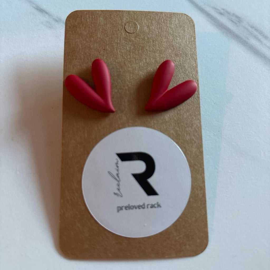 Red Heart Stud Earrings Valentine’s Day