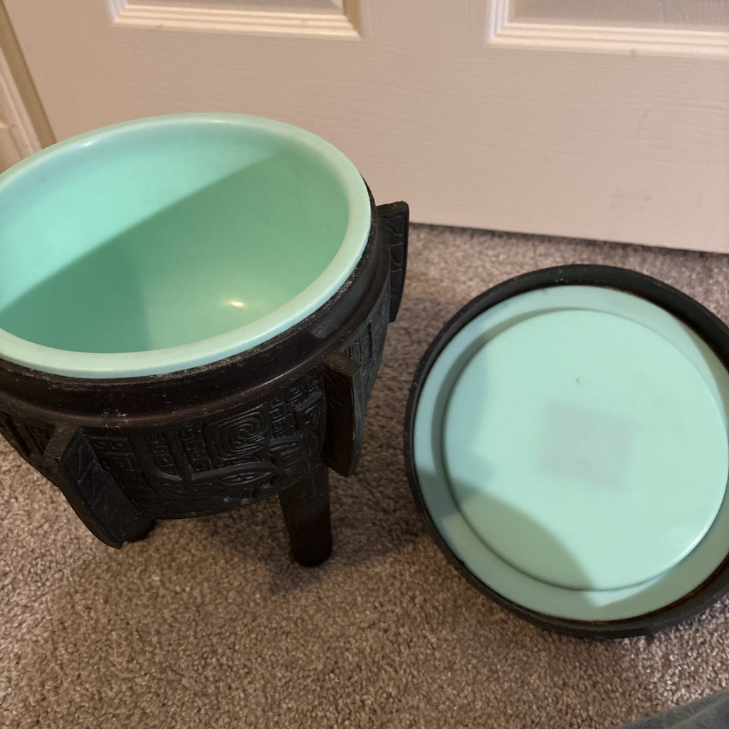 Bronze Tripod Vessel James Mont Style Taiwan Cast Ice Bucket
