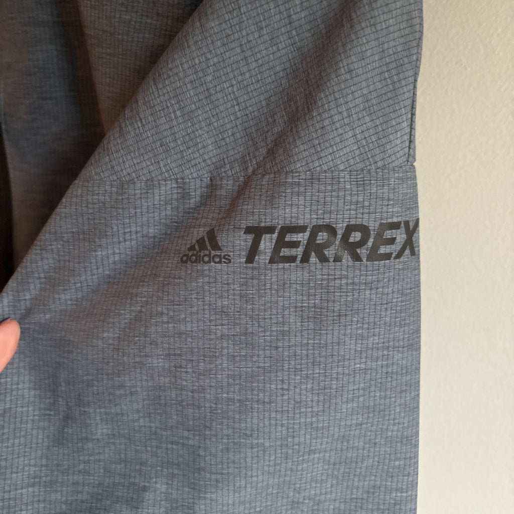 Adidas Terrex Kids/Teen Running Windbreaker Jacket Slate Blue Size L 16/18