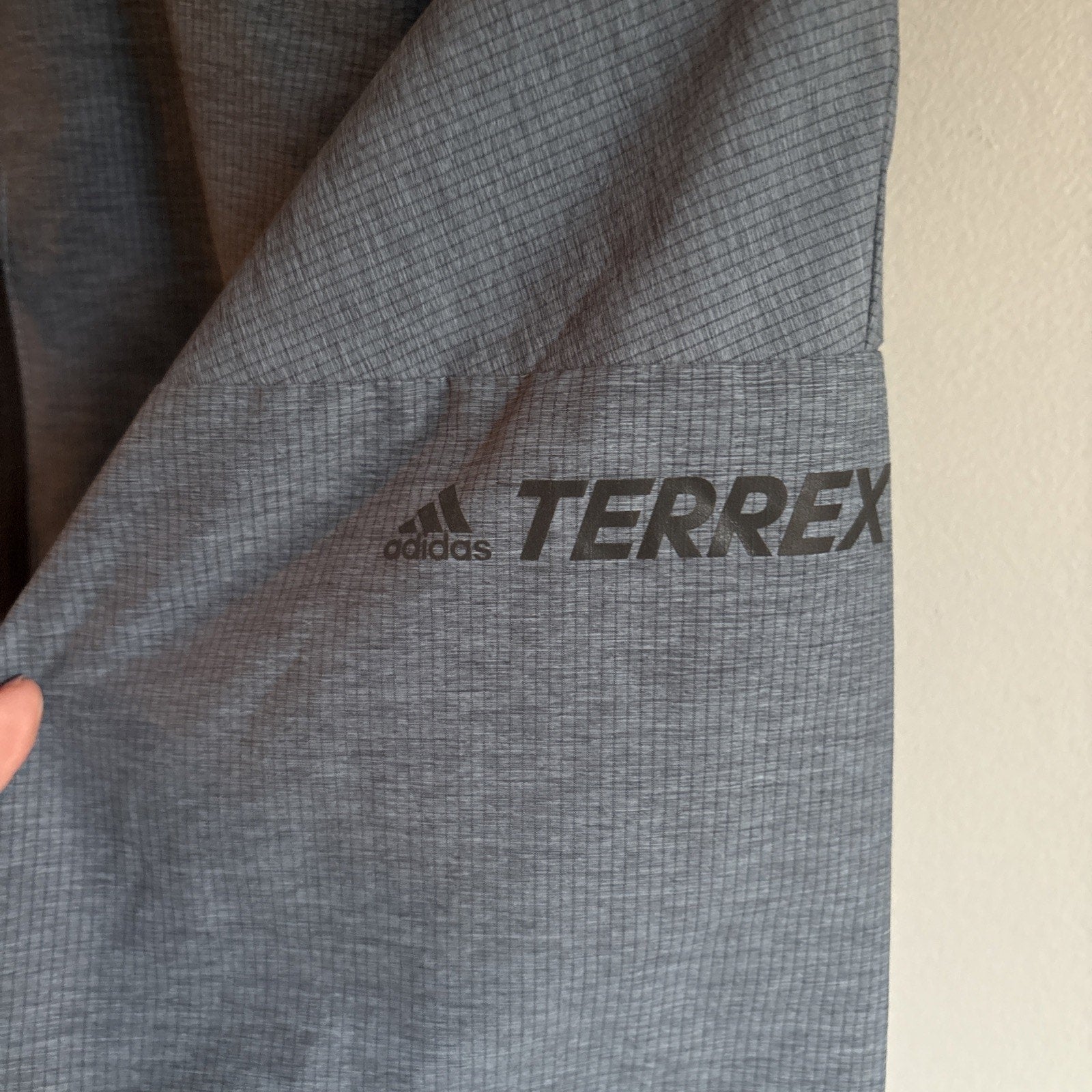 Adidas Terrex Kids/Teen Running Windbreaker Jacket Slate Blue Size L 16/18