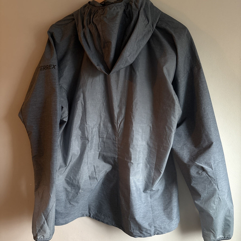 Adidas Terrex Kids/Teen Running Windbreaker Jacket Slate Blue Size L 16/18