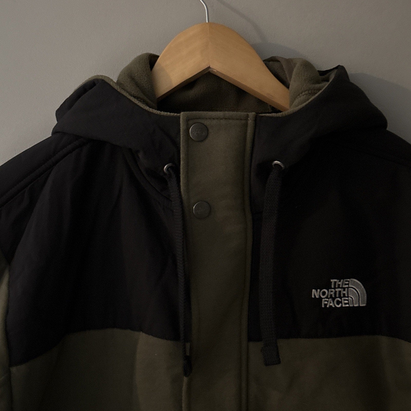 THE NORTH FACE Hoodie Mens L Rivington Full Zip Snap Fleece Sweatshirt Jacket