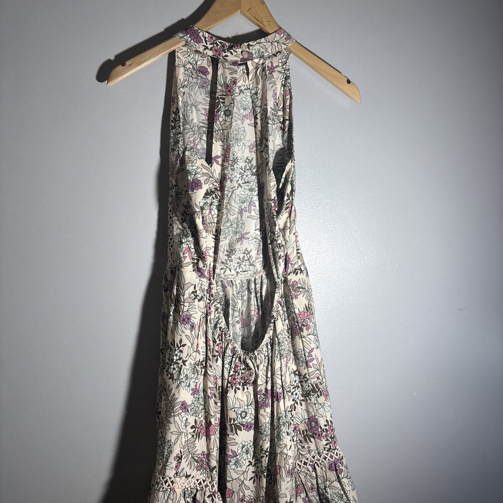 Anthropologie Sunday Mi Amor Floral Backless Dress Size Medium