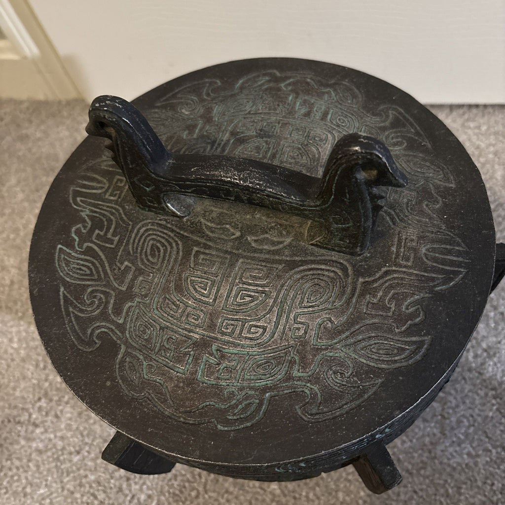 Bronze Tripod Vessel James Mont Style Taiwan Cast Ice Bucket