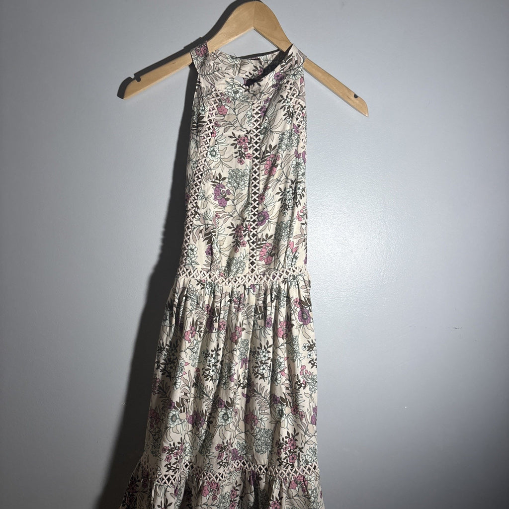 Anthropologie Sunday Mi Amor Floral Backless Dress Size Medium