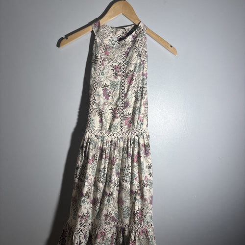 Anthropologie Sunday Mi Amor Floral Backless Dress Size Medium