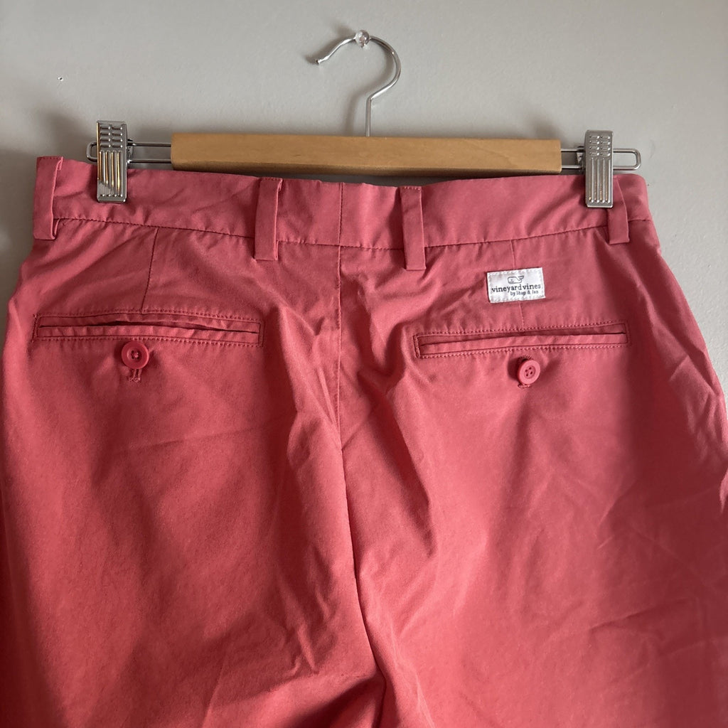 Vineyard Vines Shorts Mens Size 30 Salmon Coral Flat Front Chino Lightweight