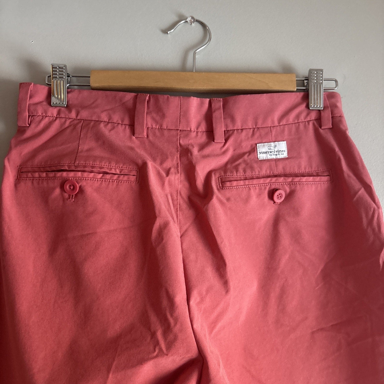 Vineyard Vines Shorts Mens Size 30 Salmon Coral Flat Front Chino Lightweight