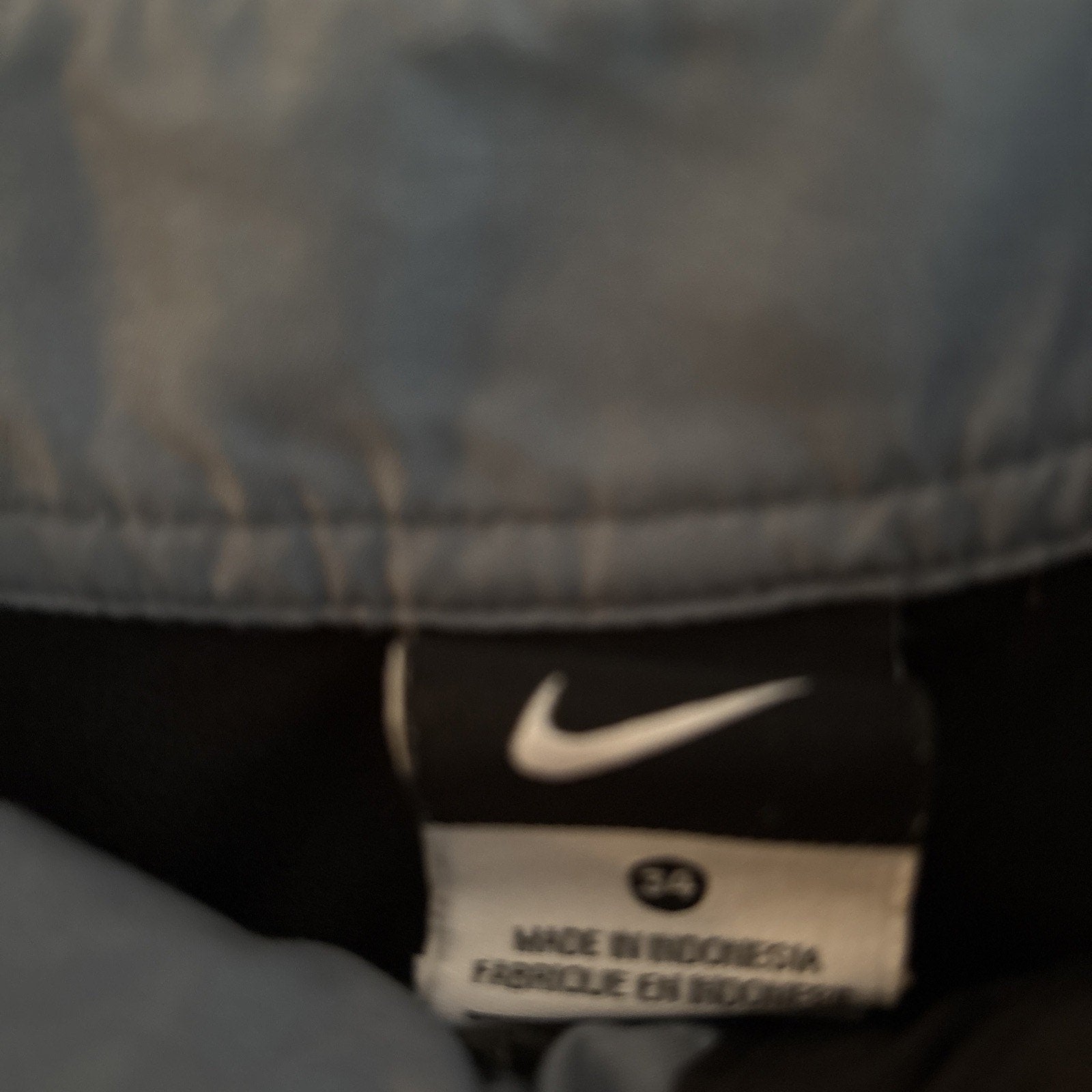 NIKE Shorts Mens 34 Black Gray Boardshorts Swimming Trunks Cargo Pocket