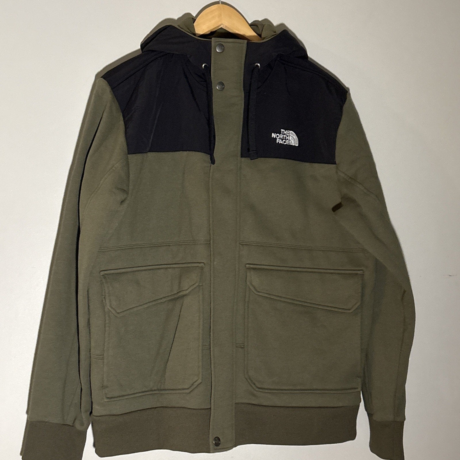 THE NORTH FACE Hoodie Mens L Rivington Full Zip Snap Fleece Sweatshirt Jacket