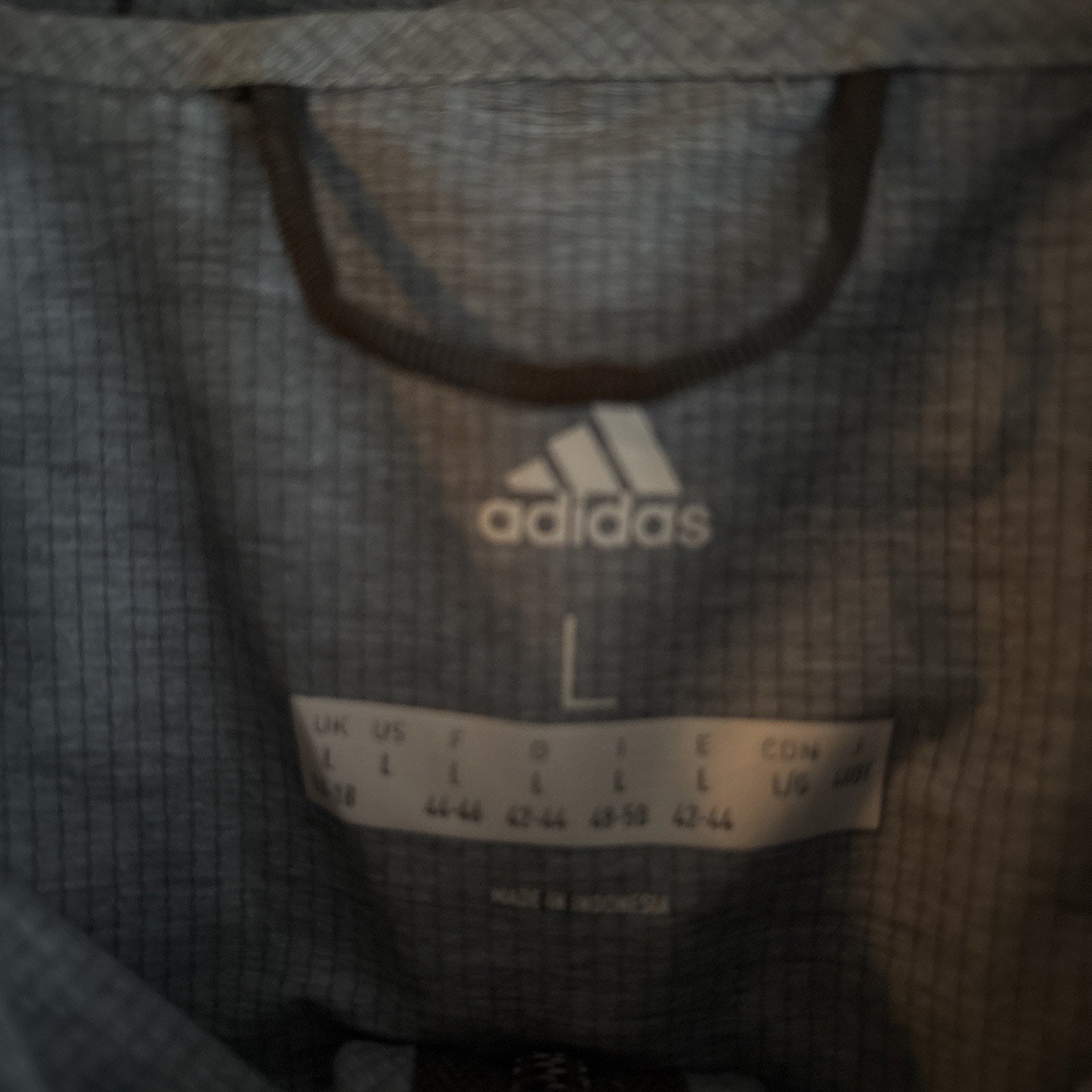Adidas Terrex Kids/Teen Running Windbreaker Jacket Slate Blue Size L 16/18
