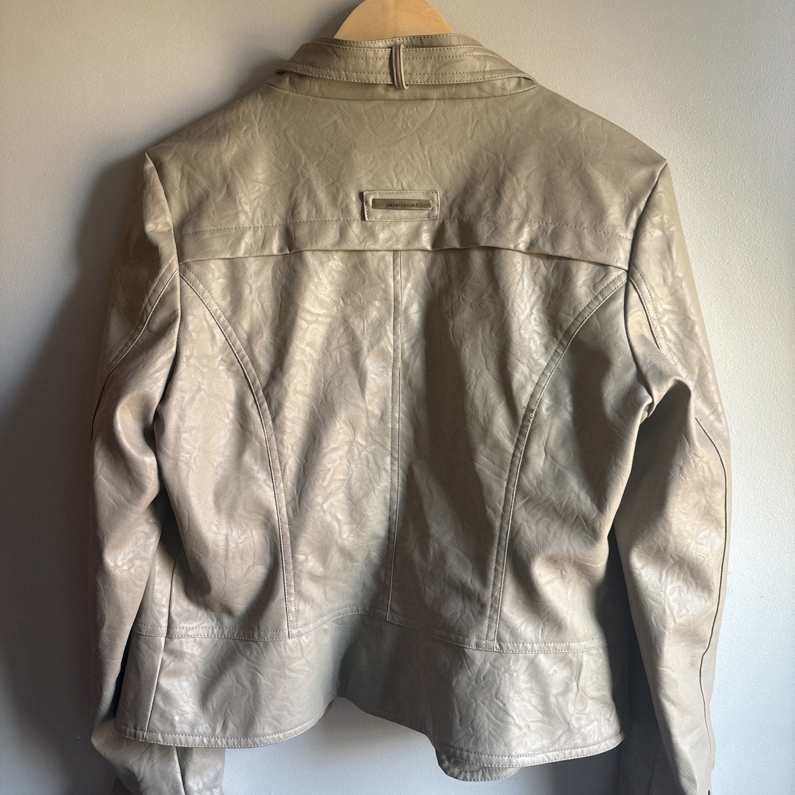 Paper Denim and Cloth Ladies Faux Leather Jacket Size X-Large