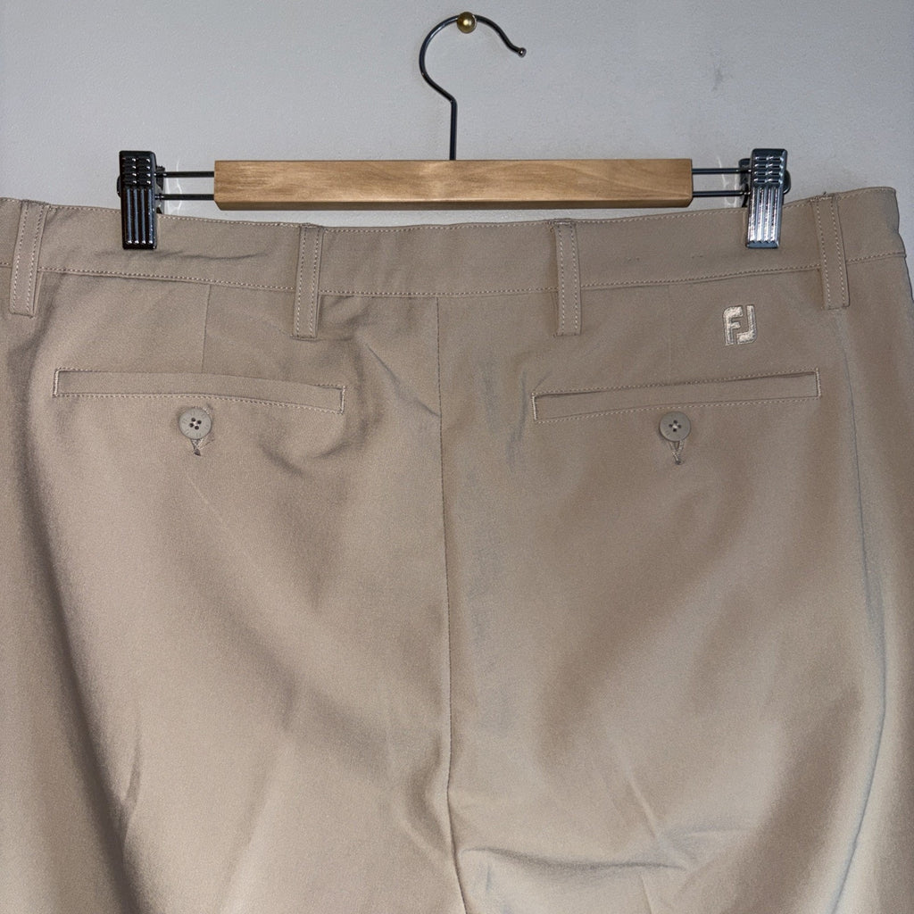 Footjoy Pants Mens beige tan Golf Chino Straight 36x30 Performance FJ Wicking