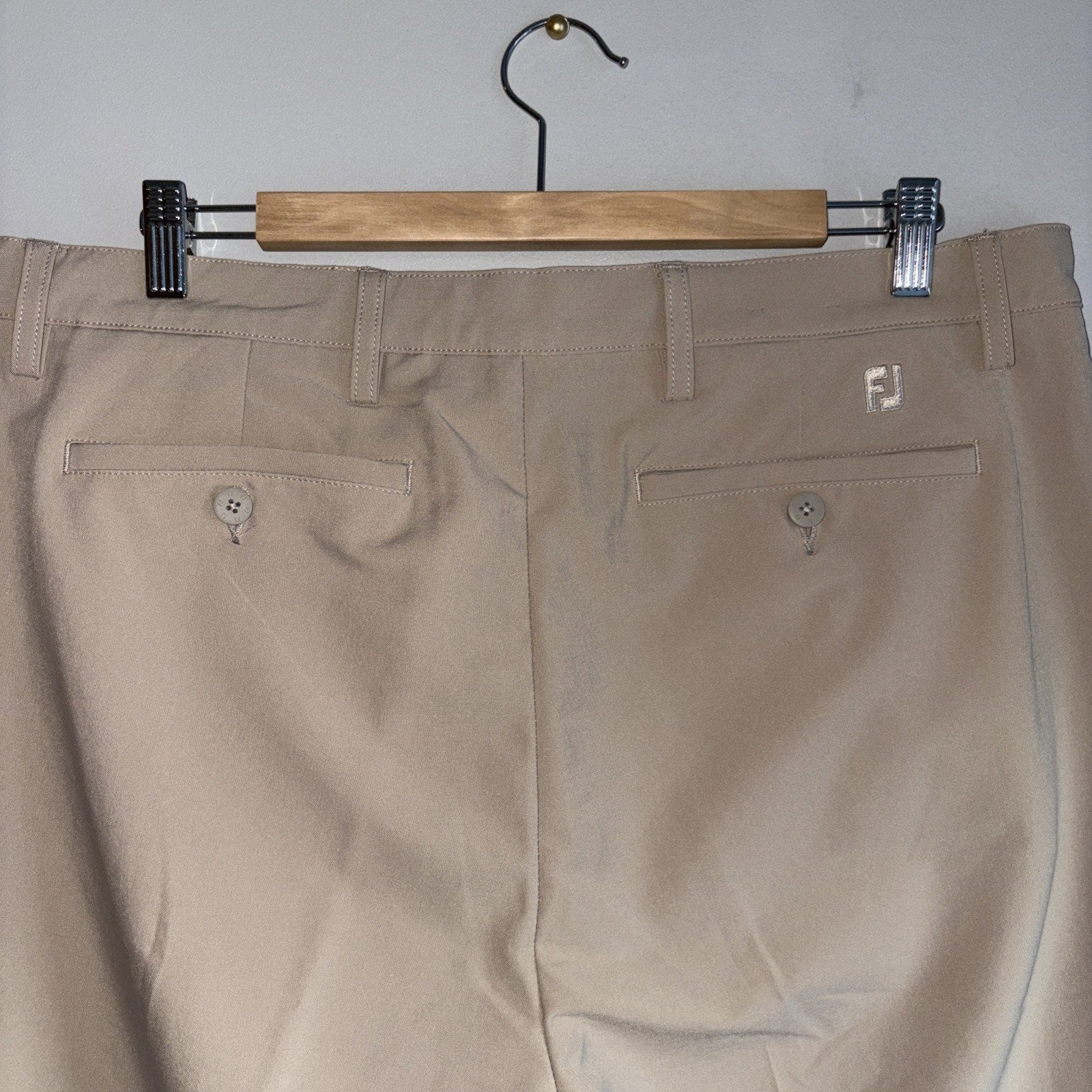 Footjoy Pants Mens beige tan Golf Chino Straight 36x30 Performance FJ Wicking