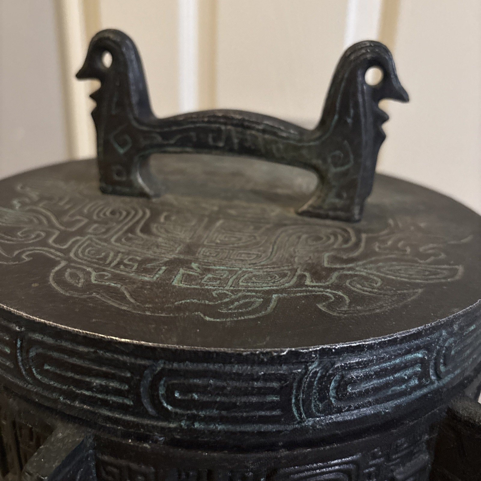 Bronze Tripod Vessel James Mont Style Taiwan Cast Ice Bucket