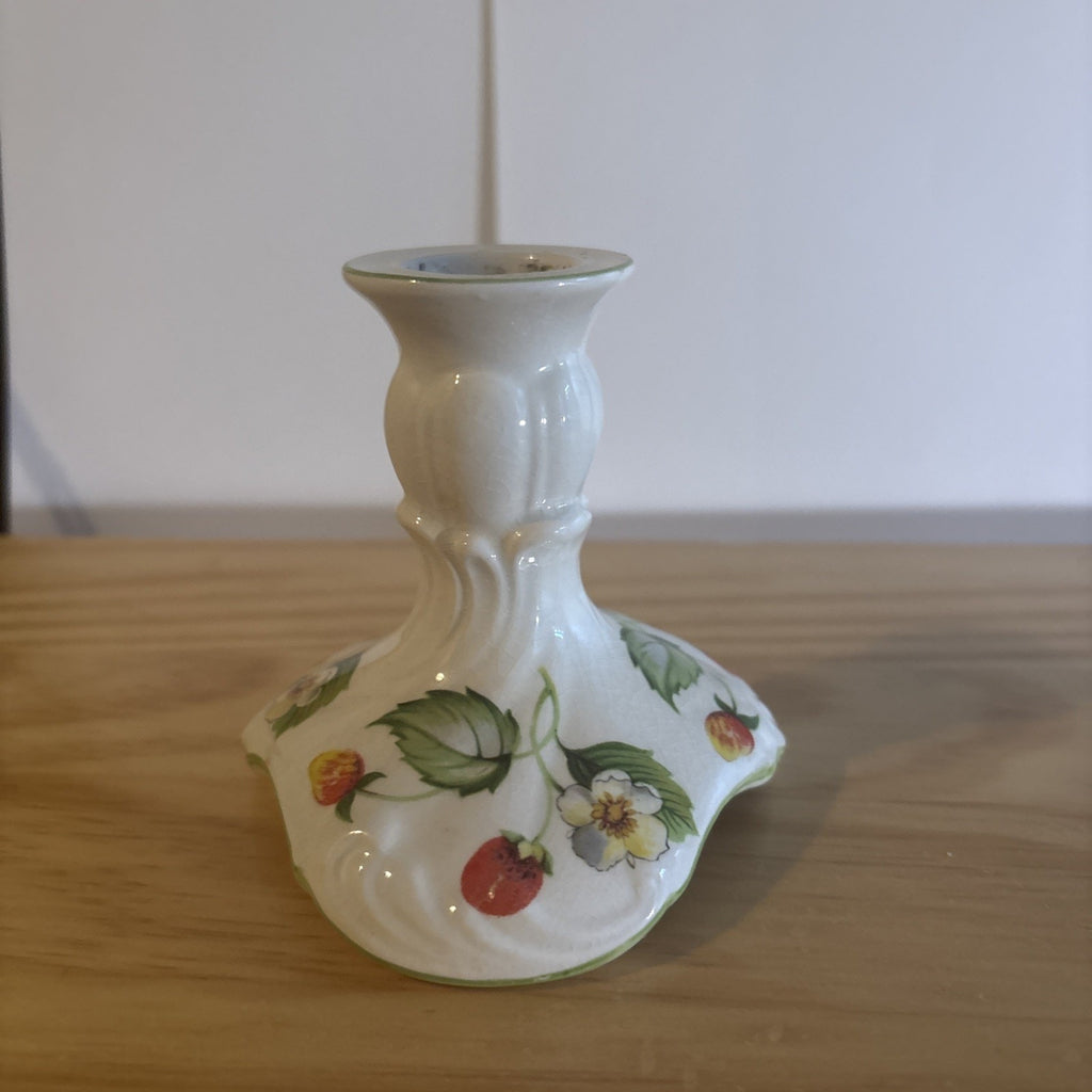 Old Foley James Kent England Strawberry Candle Holder 3.3" tall x 3.4" x 3.5"