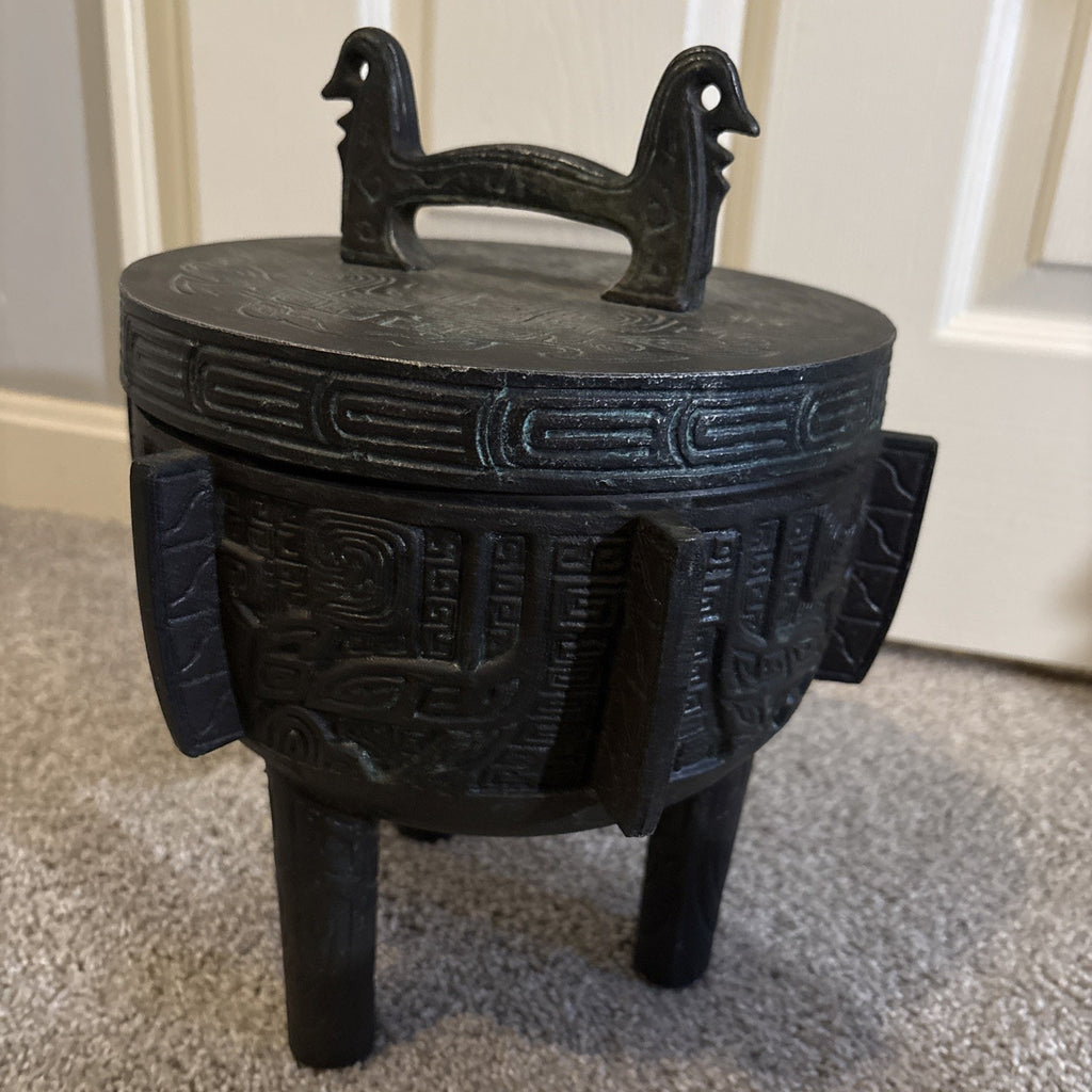 Bronze Tripod Vessel James Mont Style Taiwan Cast Ice Bucket