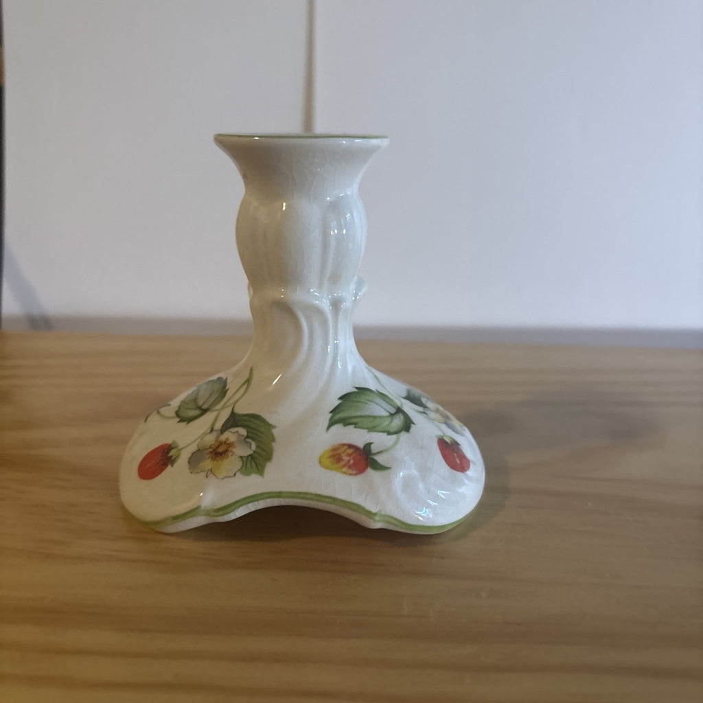 Old Foley James Kent England Strawberry Candle Holder 3.3" tall x 3.4" x 3.5"